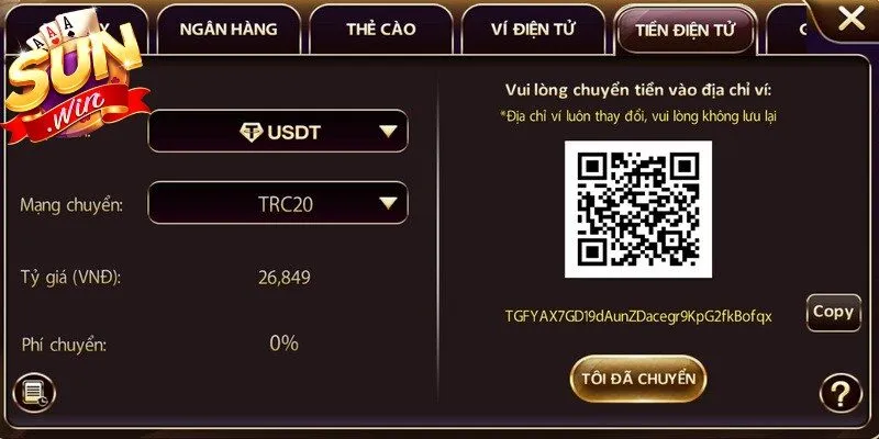 Có nhiều nguyên nhân dẫn đến việc nạp tiền Sunwin không thành công