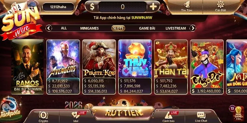Slot game Sunwin là sảnh cược đẳng cấp với đồ họa 3D và hũ thưởng cao